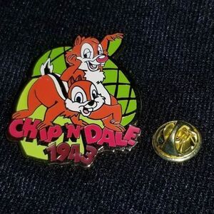 Disney Pin Chip n Dale 1943 Countdown to Millennium 1999 Green Acorn Vtg PP380